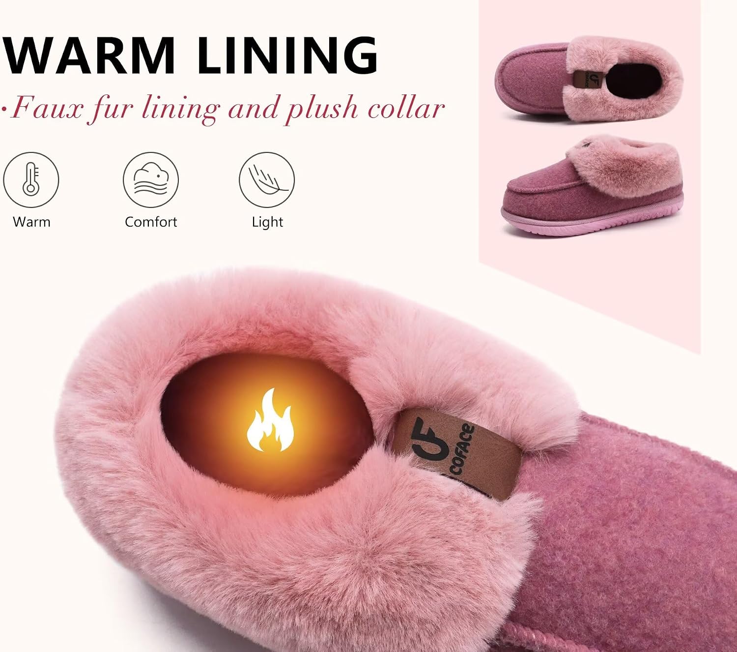 Thumbnail 4 de COFACE Women's Memory Foam Slippers Arch Support