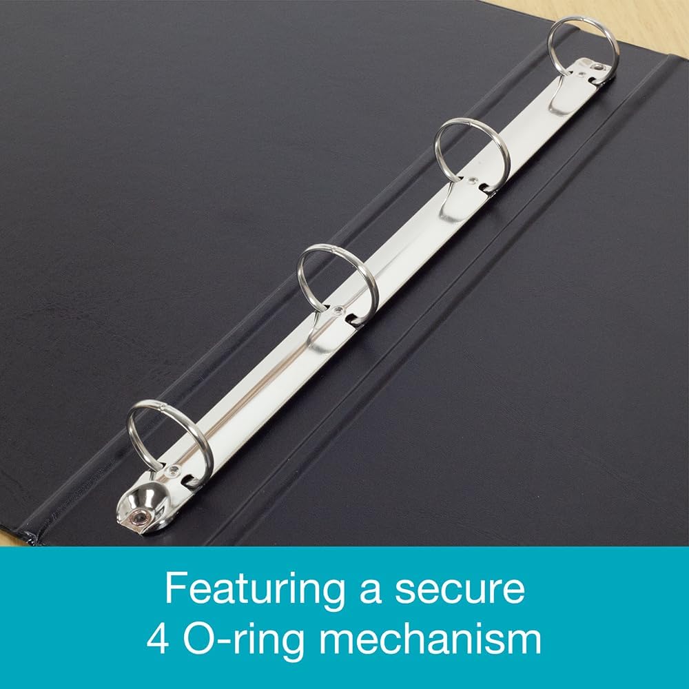 Thumbnail 5 de Elba A4 4 O-Ring Binder with Customisable Cover, 25mm Capacity, 30mm Spine, Portrait (Black)