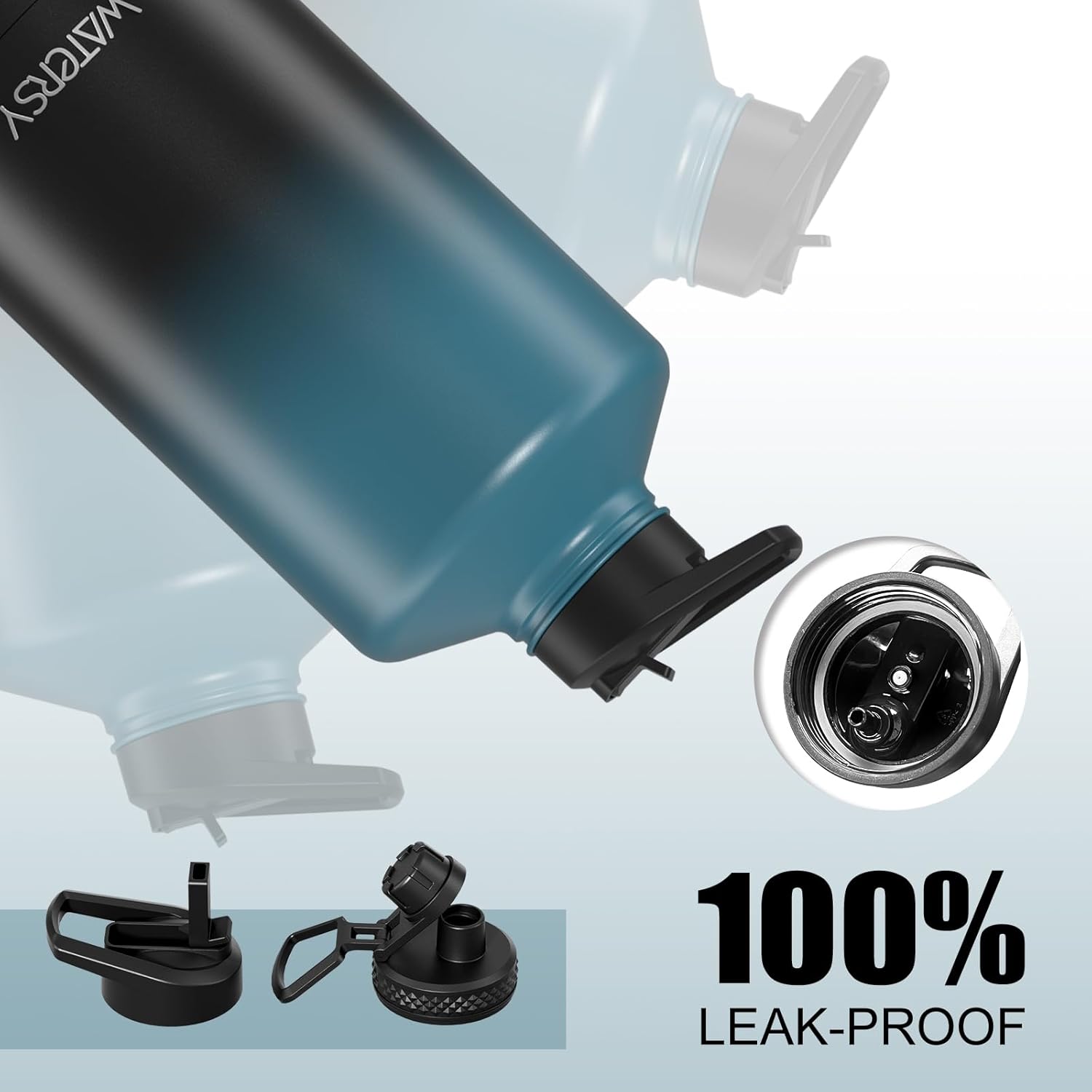 Thumbnail 4 de Watersy 128oz Insulated Water Bottle: BPA-Free, Leak-Proof 1 Gallon Jug with Straw Lid