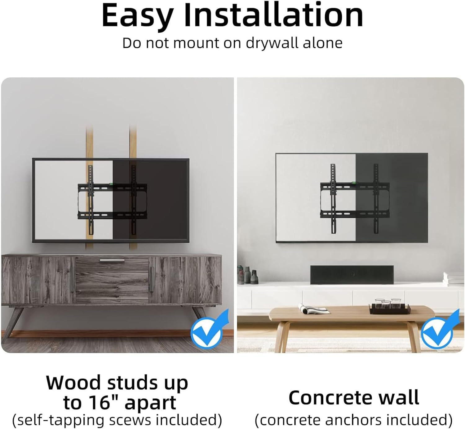 Detalle de Suptek TV Wall Mount for 26–60 inch TVs (Max 400x400 VESA) with 10° Tilt