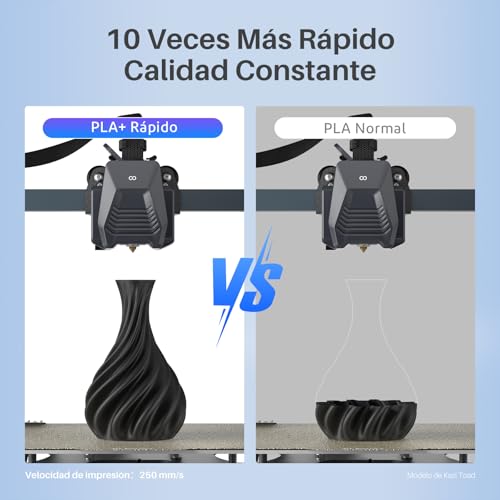 Detalle de ELEGOO Filamento PLA+ de Alta Velocidad 1.75 mm, 1 KG – Negro