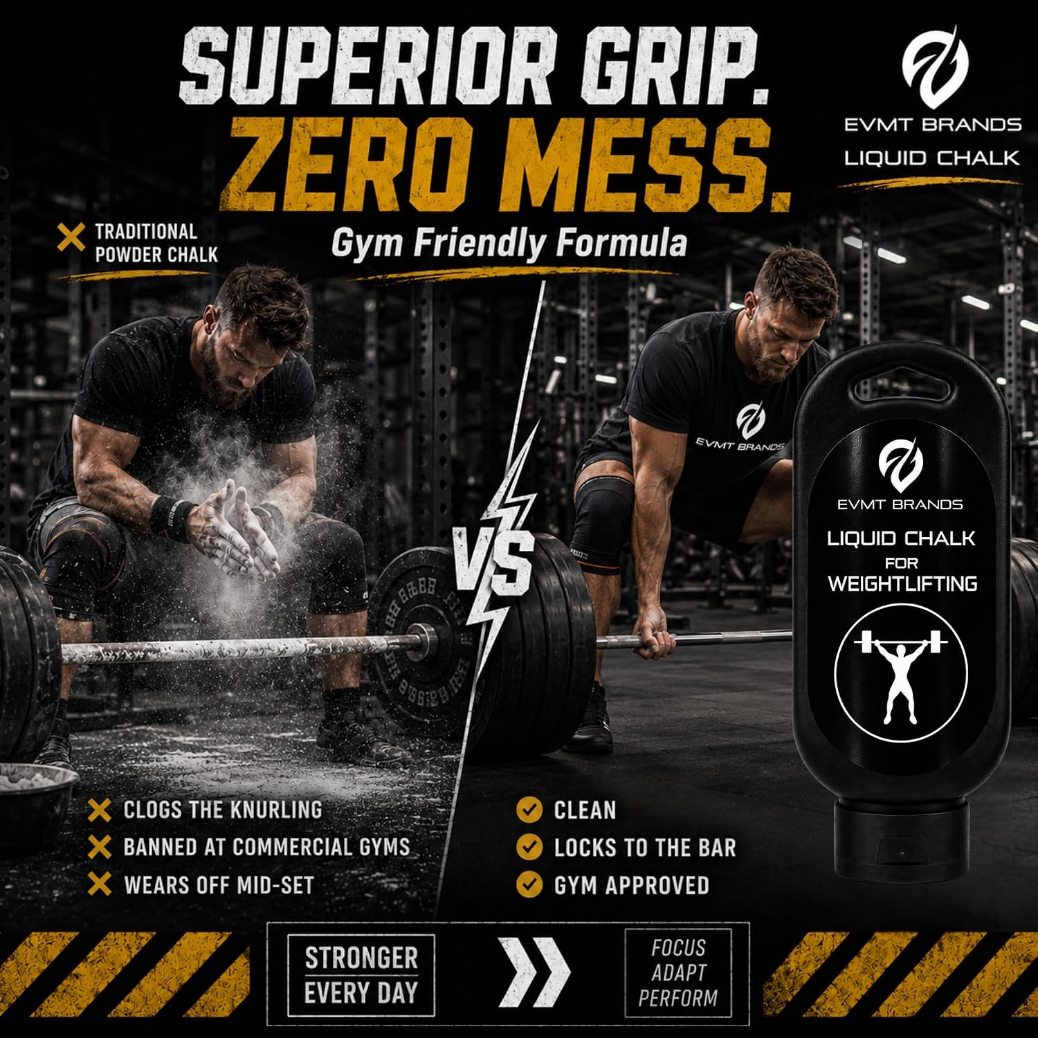 Thumbnail 6 de EVMT Brands Liquid Chalk: Mess-Free, Sweat-Resistant Grip Helper for Weightlifting, Gymnastics and More