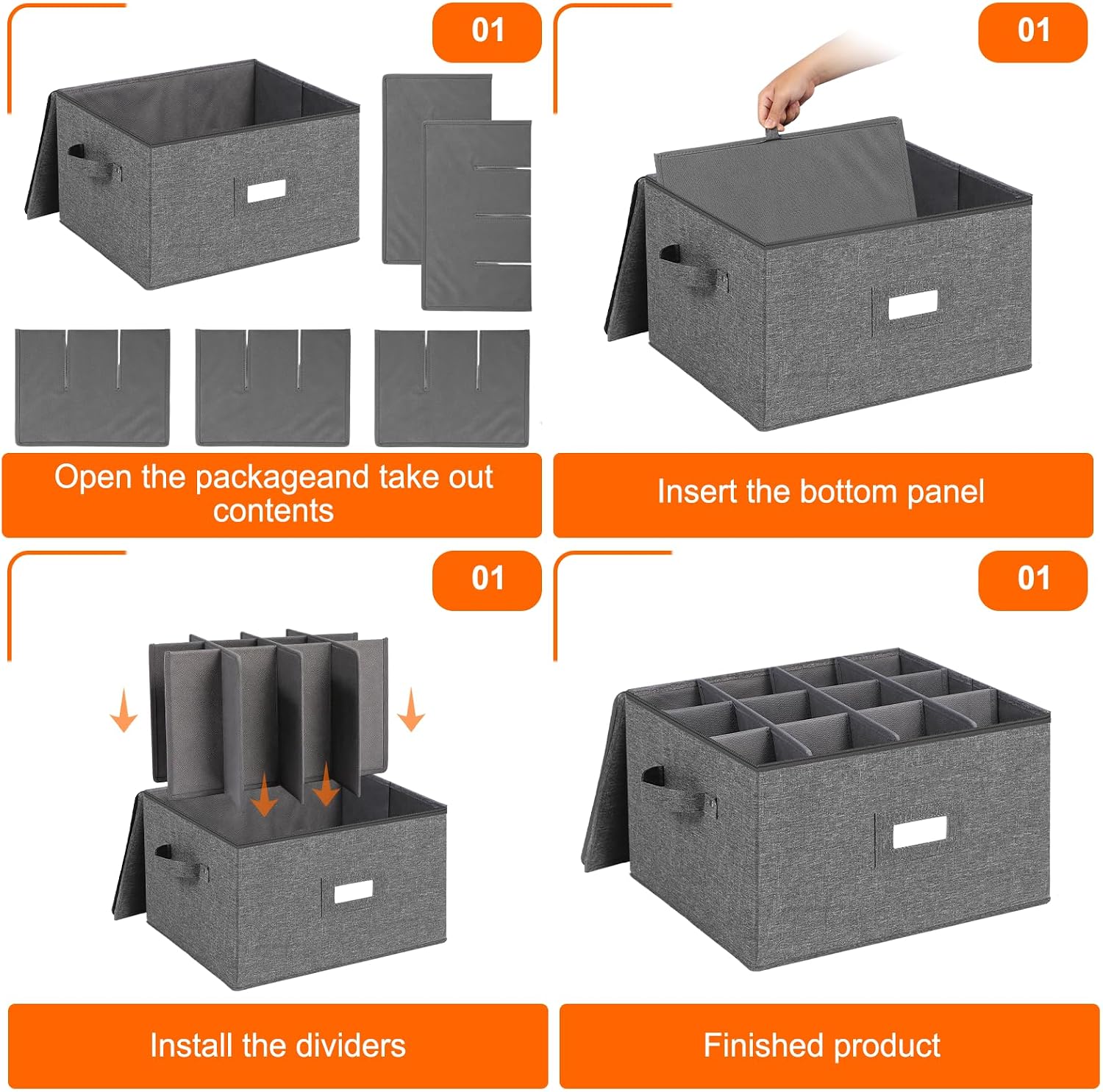 Thumbnail 5 de Stemware Storage Cases 12-Pack Grey