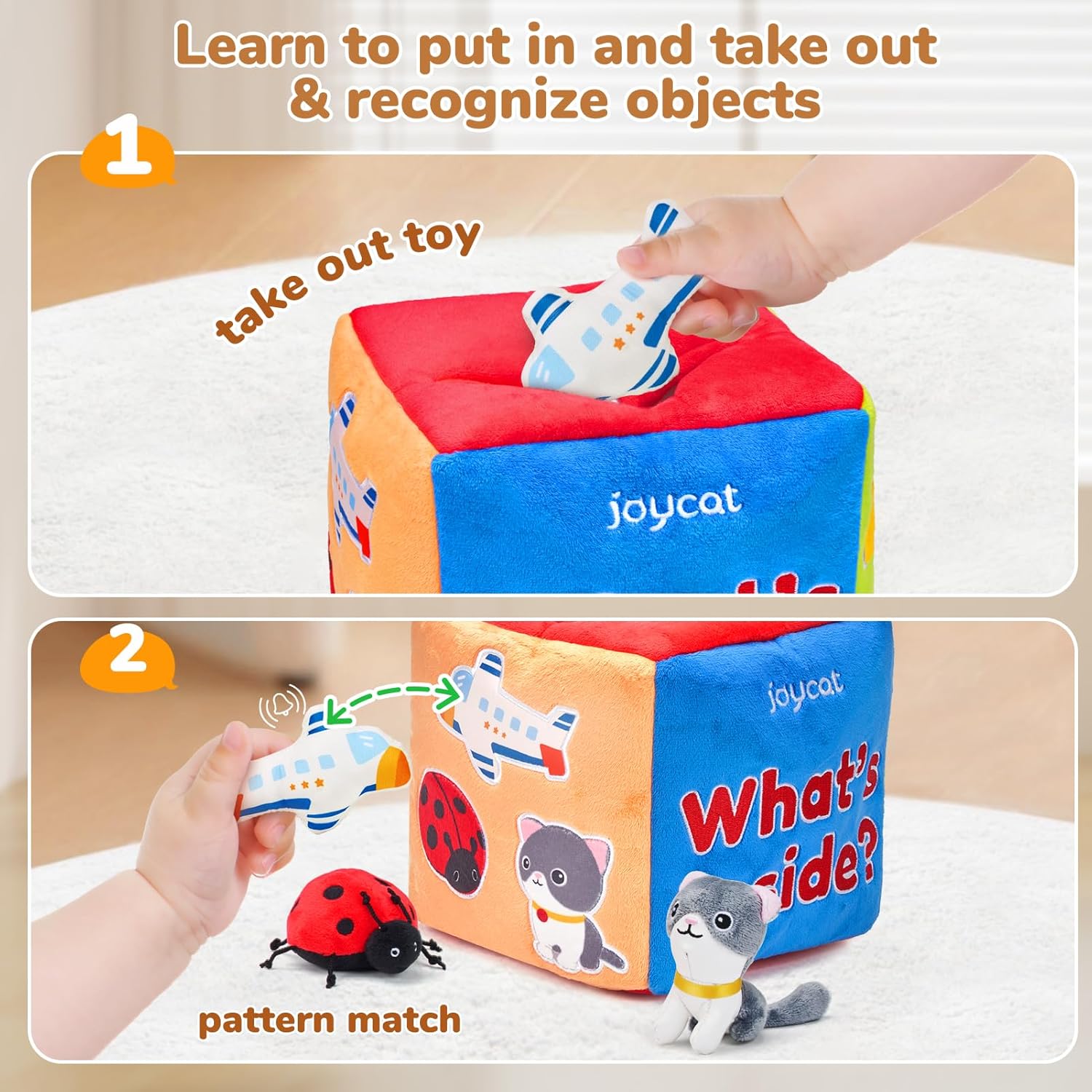 Thumbnail 1 de JoyCat Baby Toys 6–12 Months Mystery Soft Box (10 Sensory Objects)