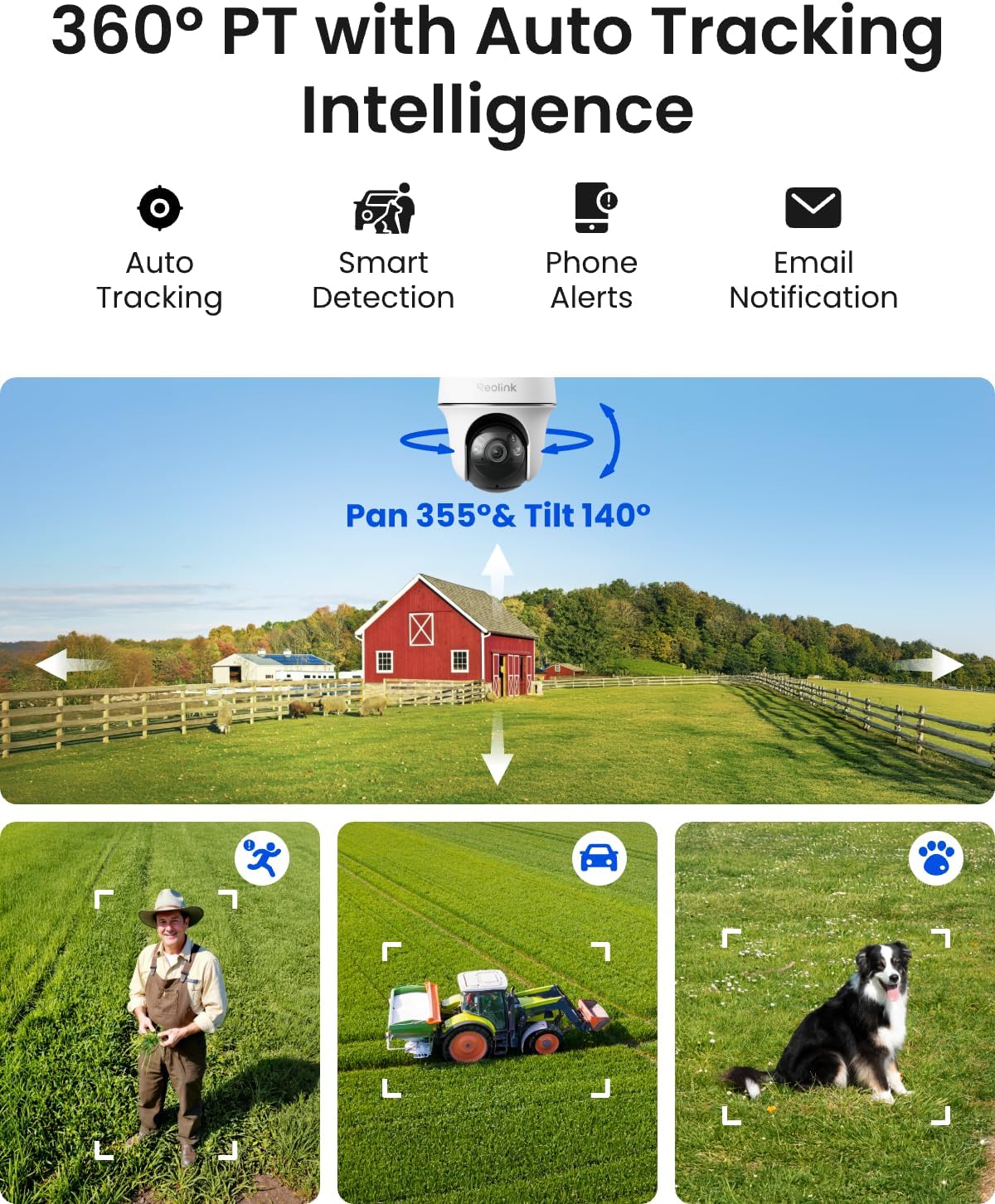 Detalle de Reolink Go PT Plus+SP 5MP 4G LTE-buitencamera met zonnepaneel en PTZ