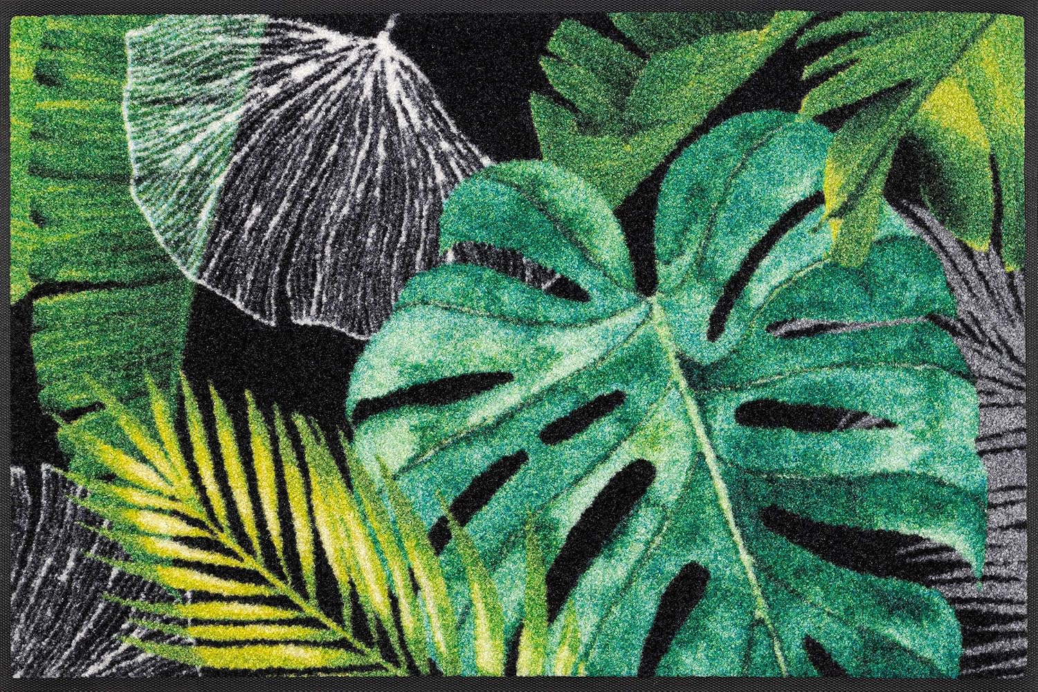 Detalle de wash+dry Neoflora – zielona wycieraczka 50 x 75 cm, do prania