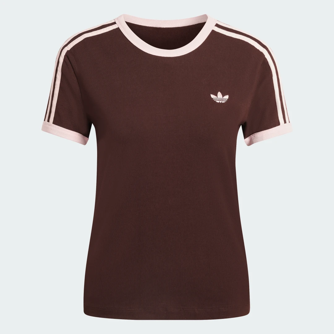 Thumbnail 3 de Camiseta 3 Stripes Slim de Adidas (color Marrón) – ajuste y estilo para el día a día