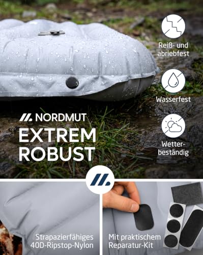Thumbnail 6 de NORDMUT Isomatte Schnellaufblasend mit integrierter Fußpumpe – 10 cm