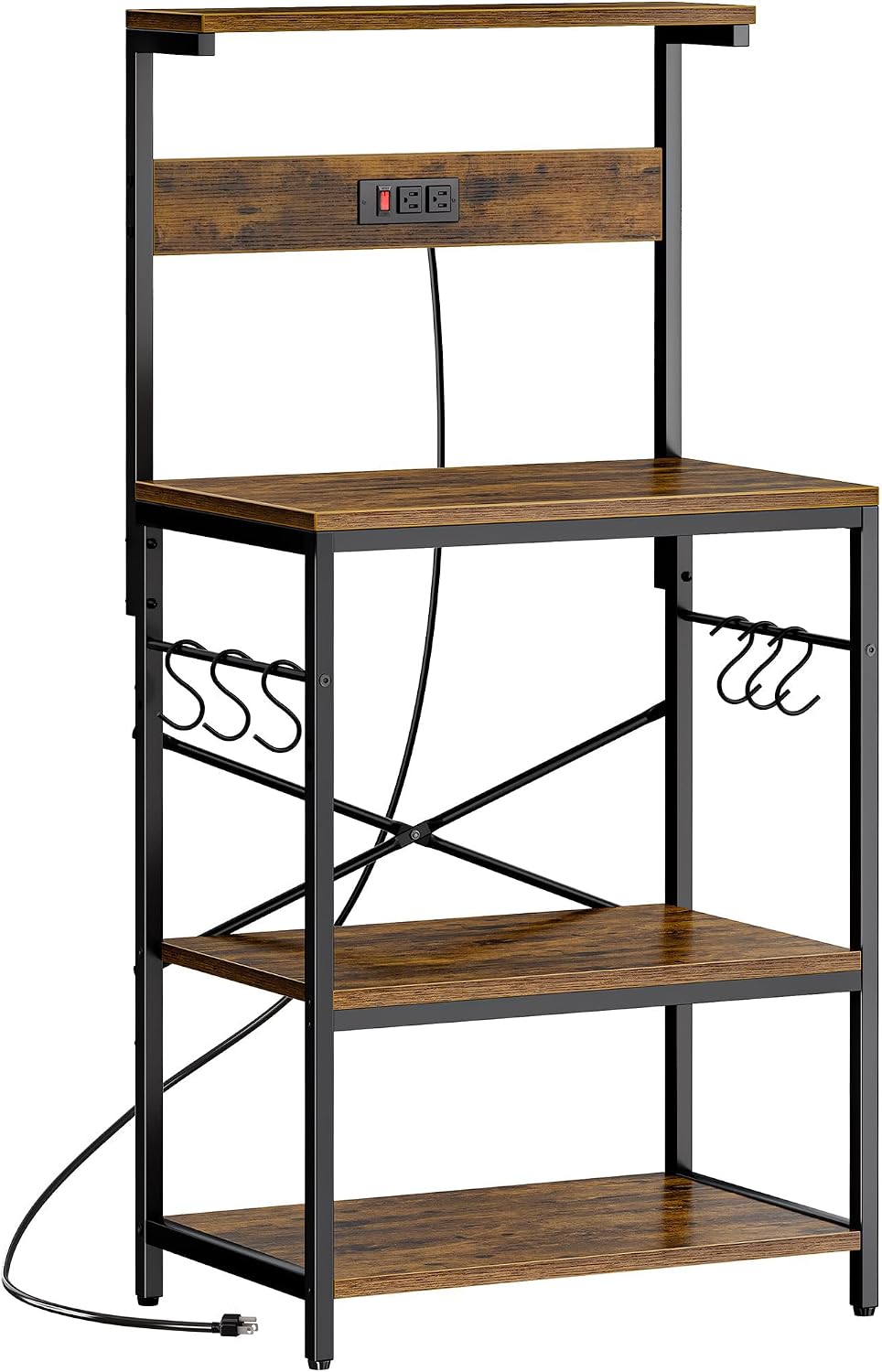 Detalle de SUPERJARE Bakers Rack with Outlet ⚙