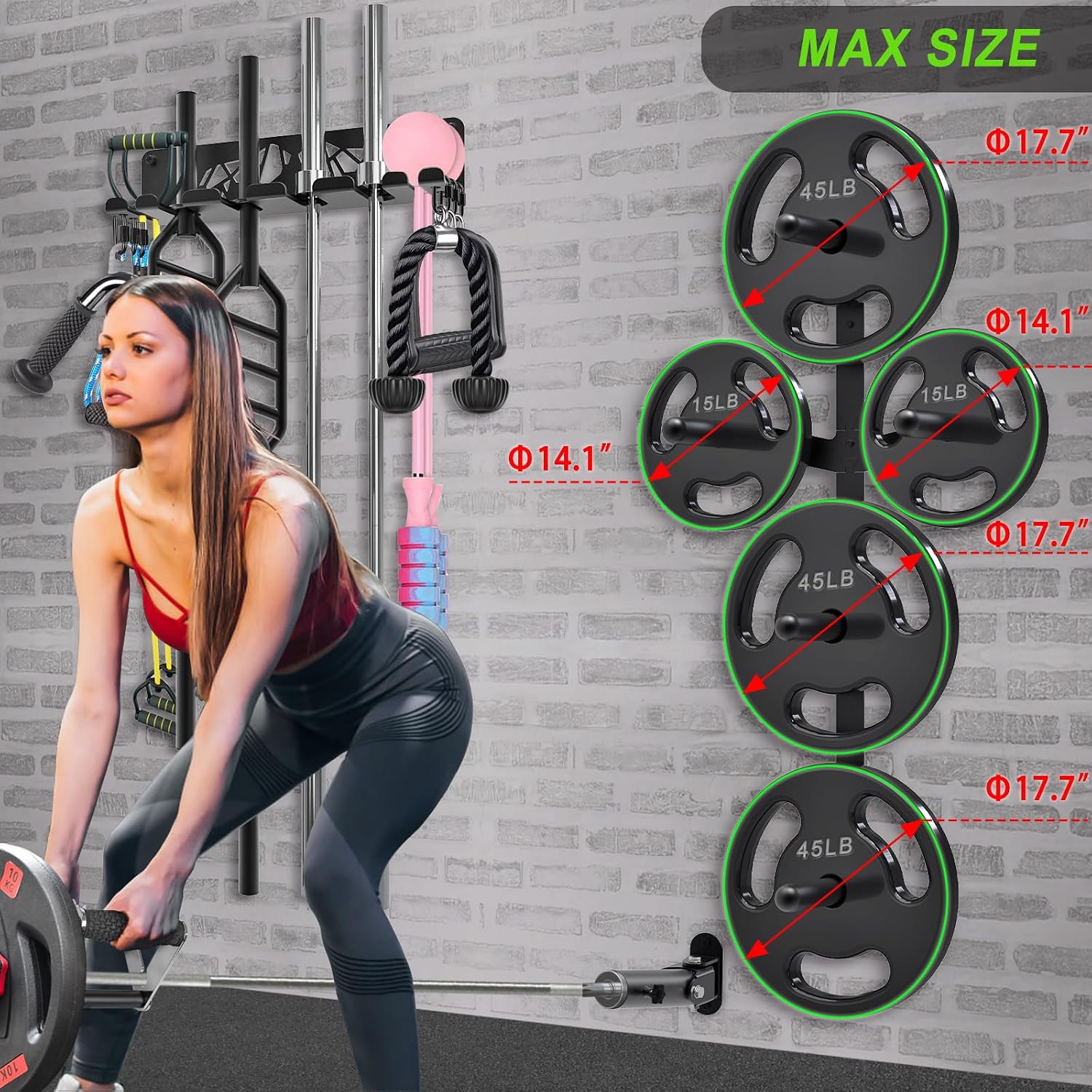 Detalle de Kipika Weight Plate Storage Rack steel