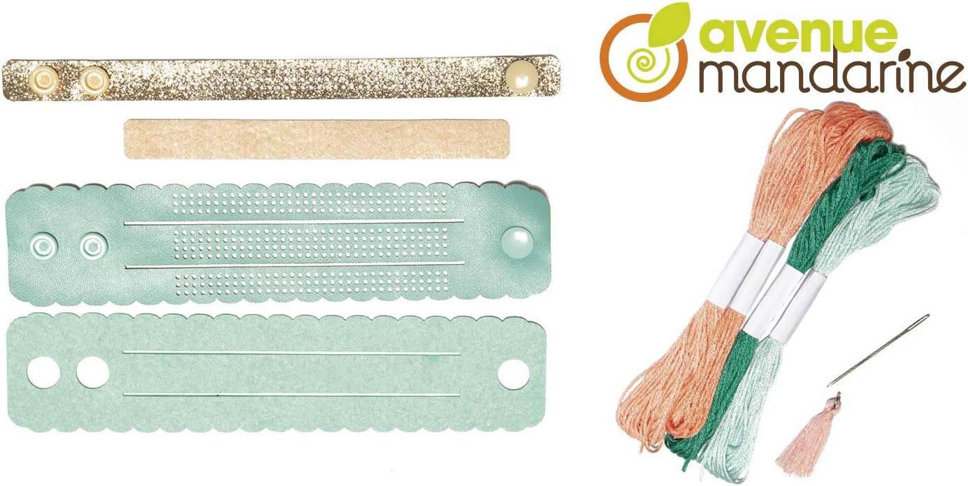Thumbnail 3 de MY MANDARINE KC129C – Kit broderie enfant Pix Trésoir, 2 Bracelets bleu, dès 6 ans