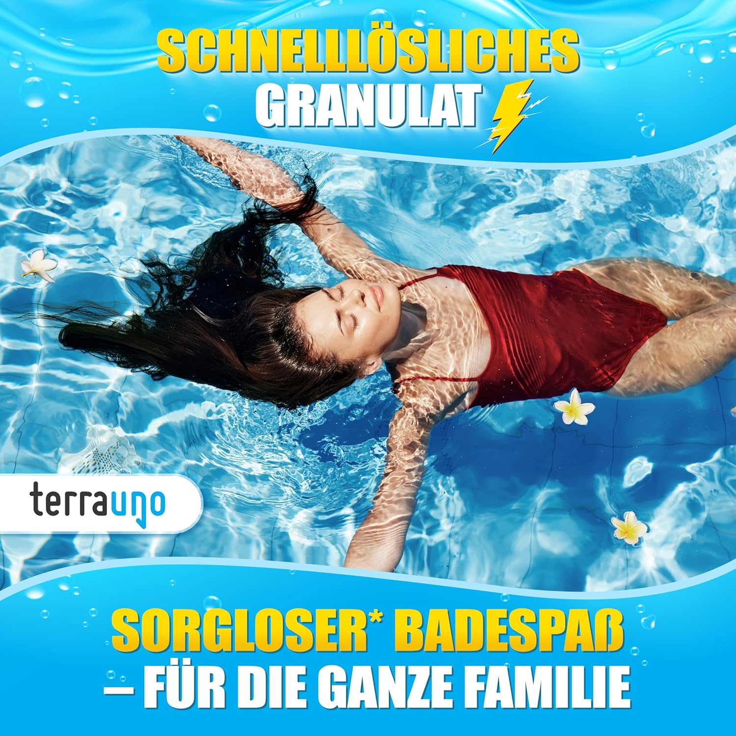 Detalle de TerraUno Chlorgranulat für Pool – Schnelle Schock- und Dauerchlorung, 5 kg