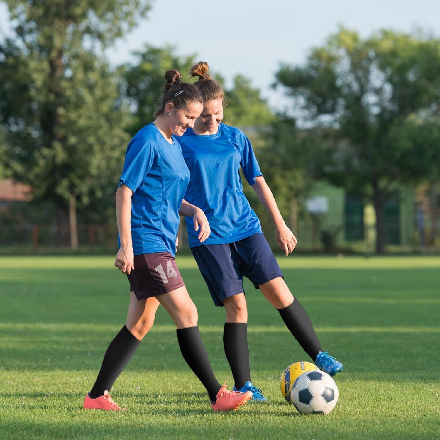 Thumbnail 3 de ARERWA Fußballsocken Kinder – Extra Lang, rutschfest und gepolstert für Outdoor-Sport
