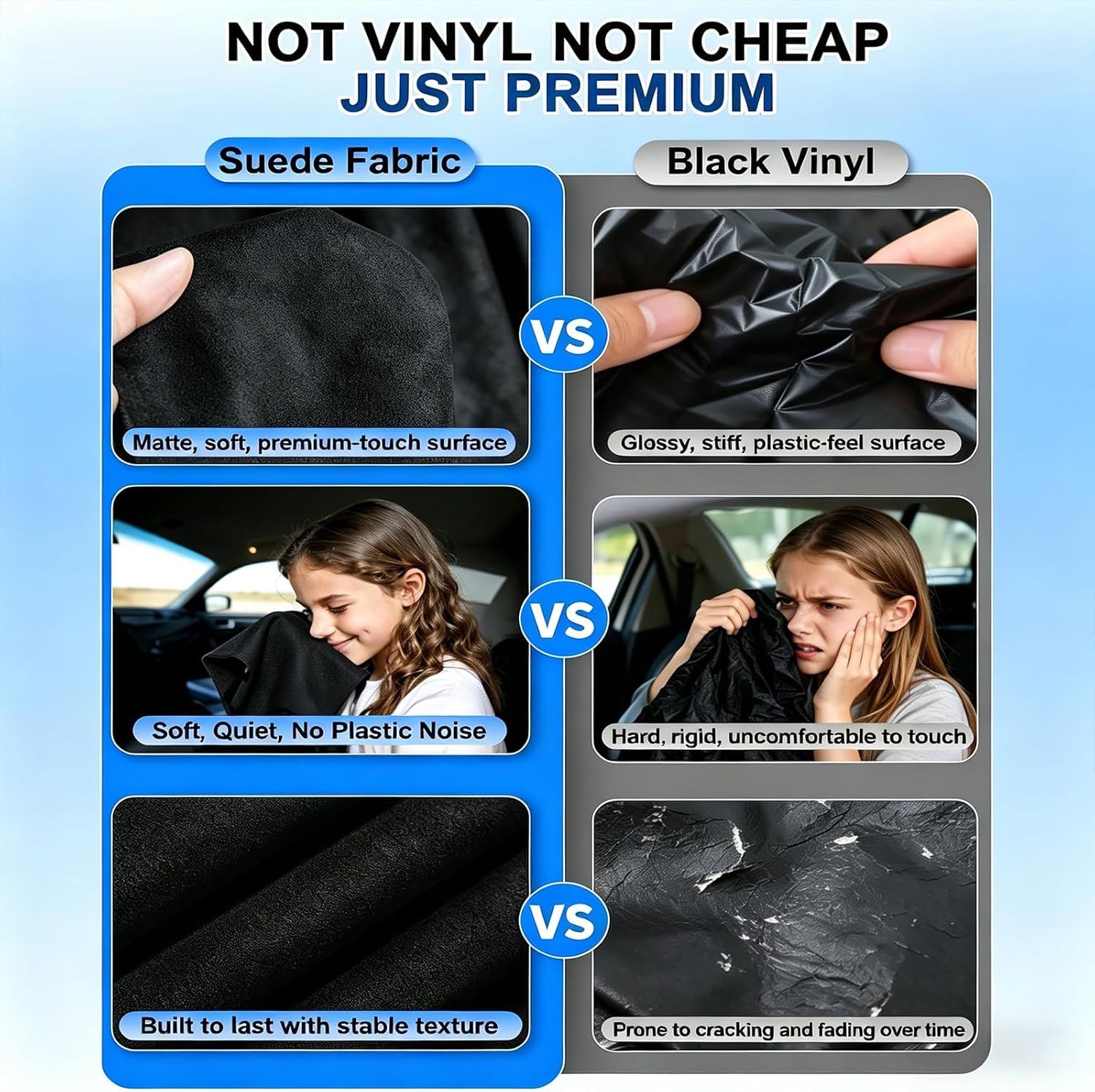 Thumbnail 1 de ZATOOTO Suede Car Window Shades (4PCS) for Privacy, UV Protection & Heat Insulation