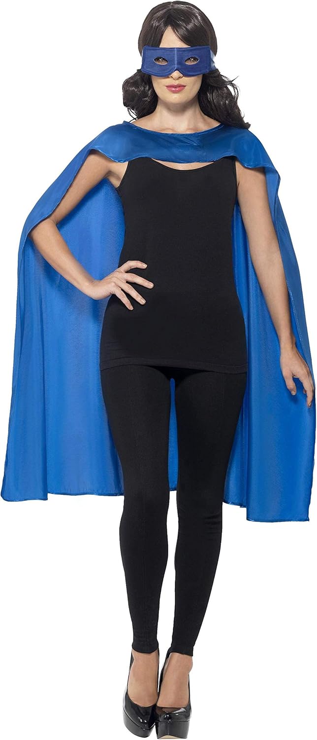 Detalle 2 de NET TOYS Superhero Cape masque bleu đŠž