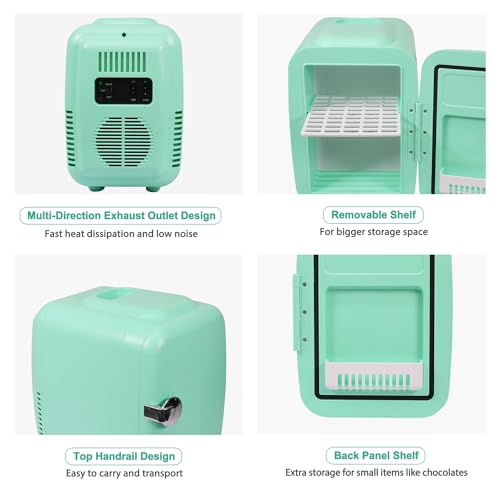 Thumbnail 4 de CROWNFUL Mini Fridge 4 Liter: Portable Cooler and Warmer for Skin Care, Cosmetics and Snacks