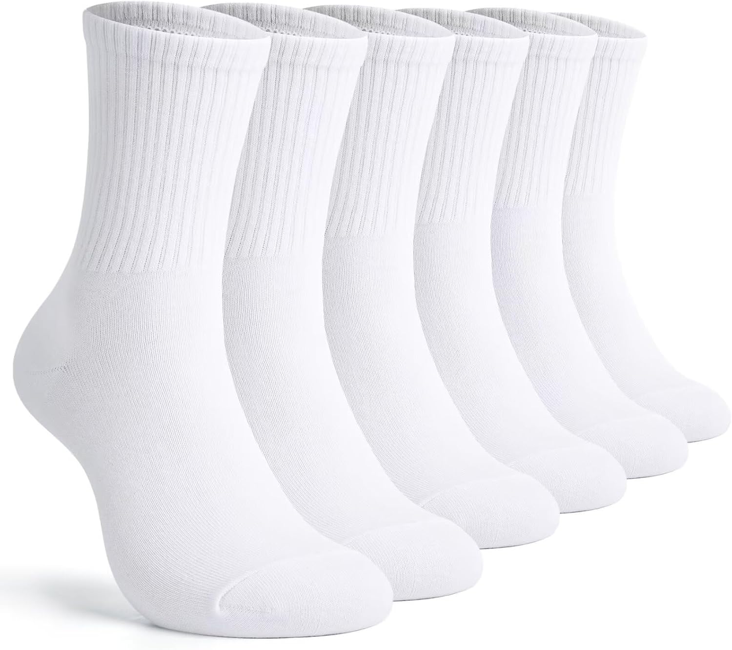 Detalle de TUUHAW Chaussettes Homme 43-46 Blanche – Chaussettes de Tennis en Coton