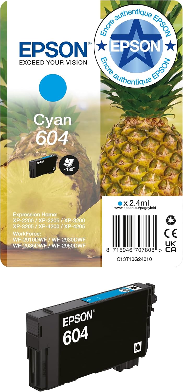 Detalle 1 de Epson 604 Pineapple 4 couleurs Cartouches