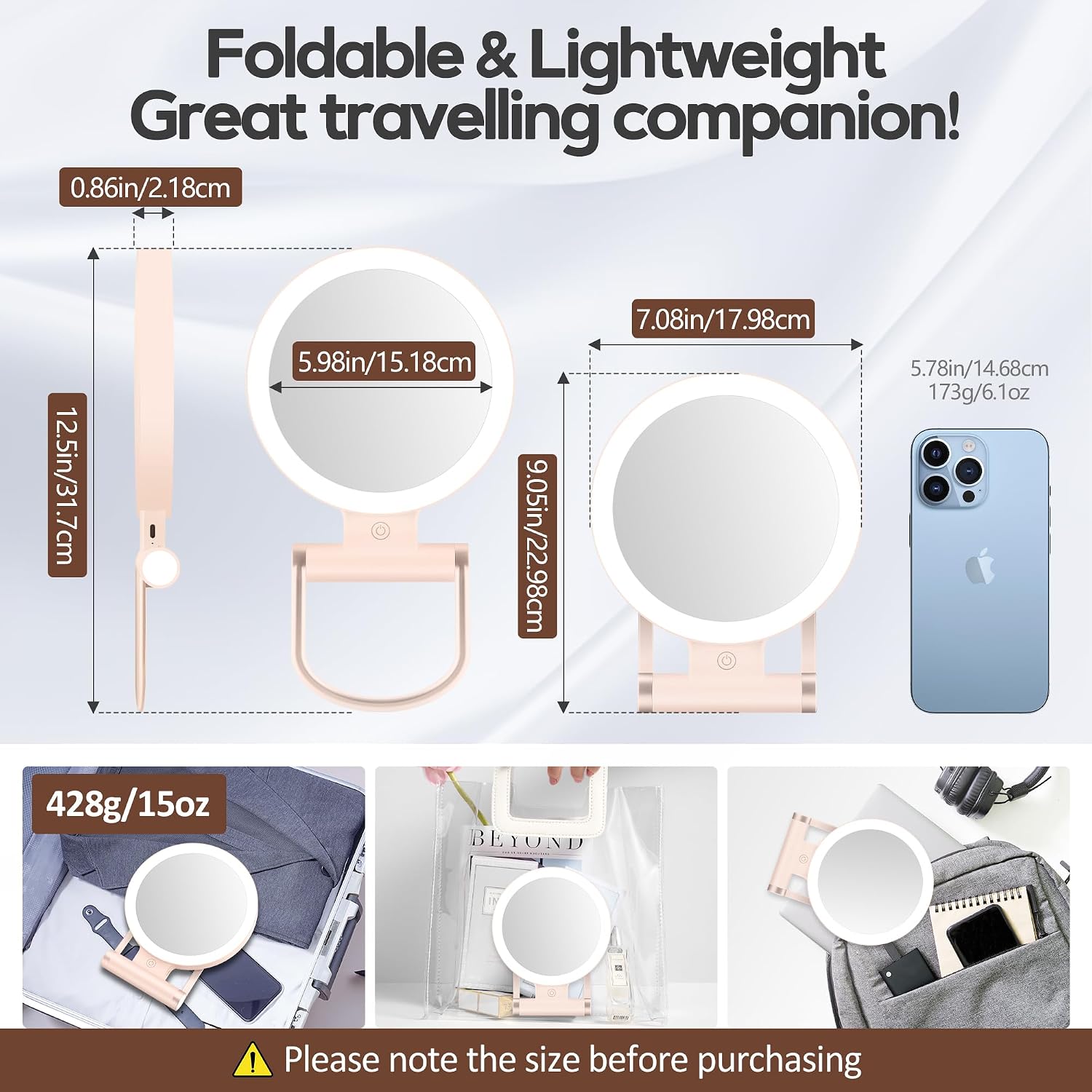 Thumbnail 5 de Schminkspiegel mit Licht 30X Vergrößerung