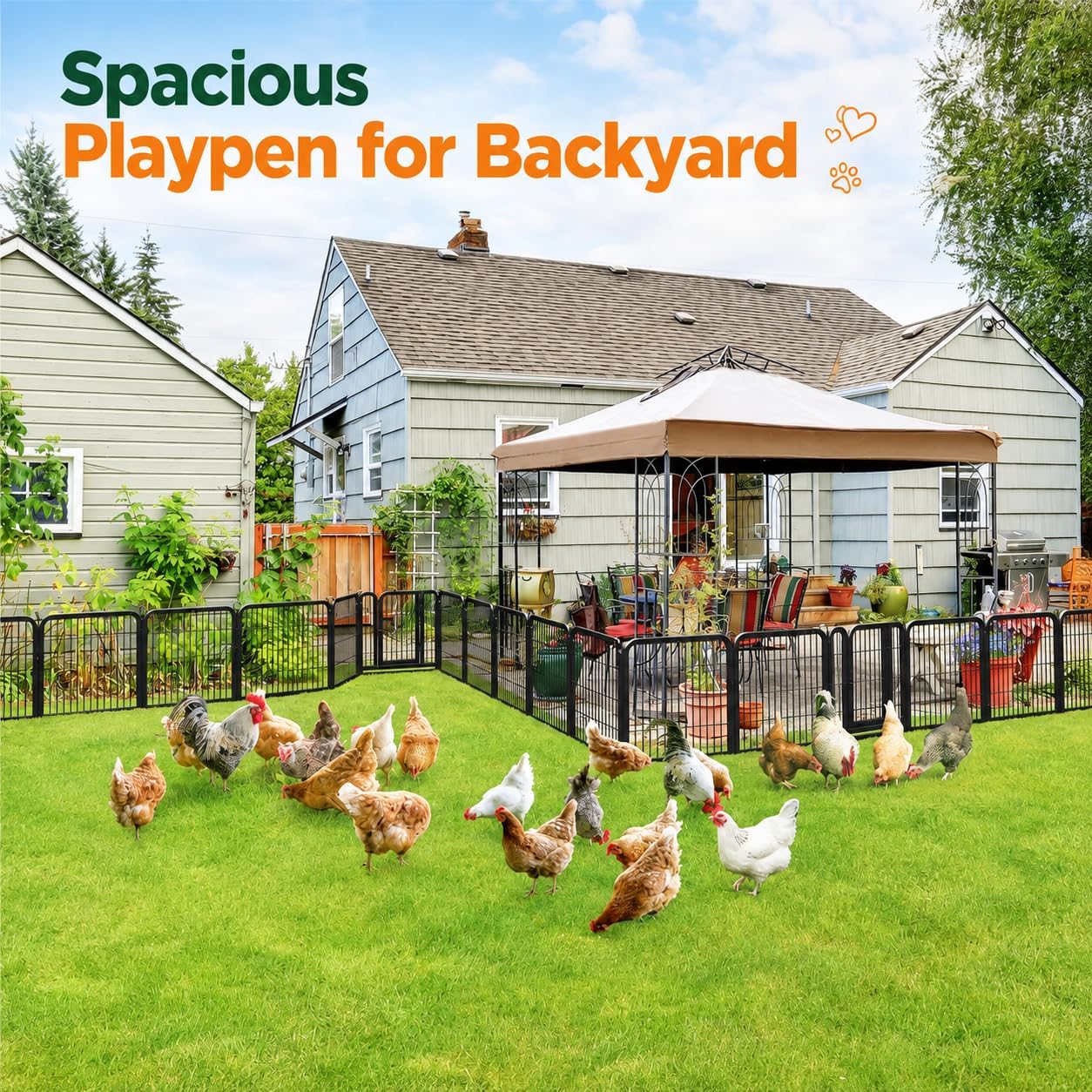 Detalle de Yaheetech dog playpen 12-panel