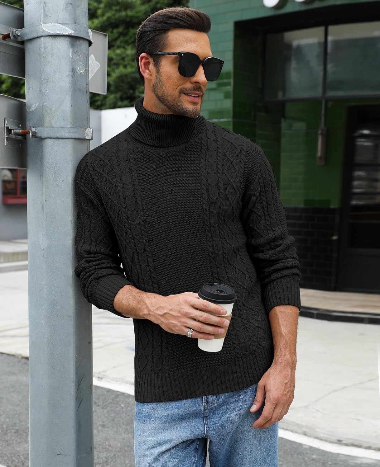 Thumbnail 5 de Zetieny Herren Rollkragen-Pullover aus Feinstrick – Slim Fit, Langarm