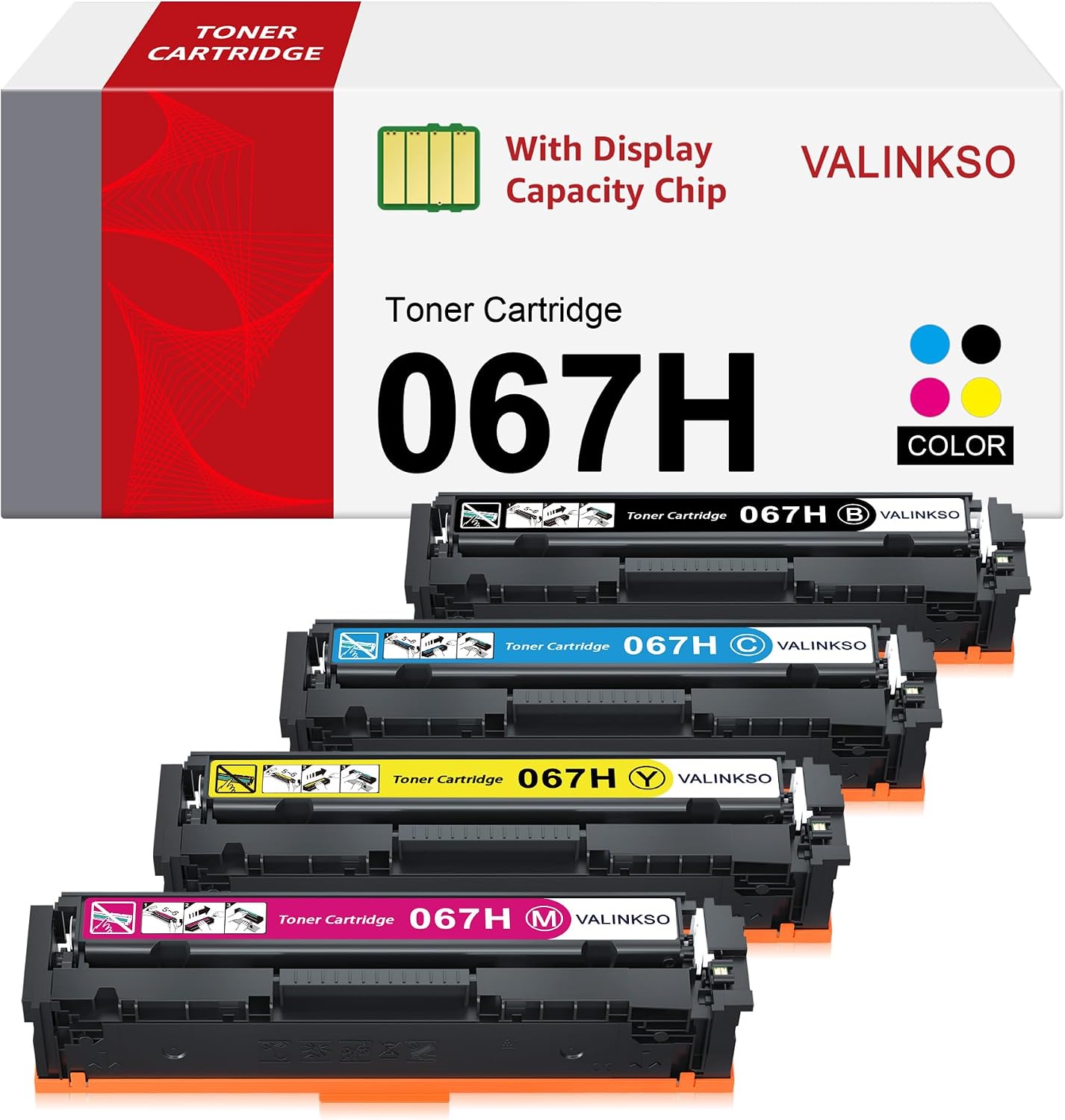 Detalle de Valinkso Compatible Toner Cartridge Set 4-Pack