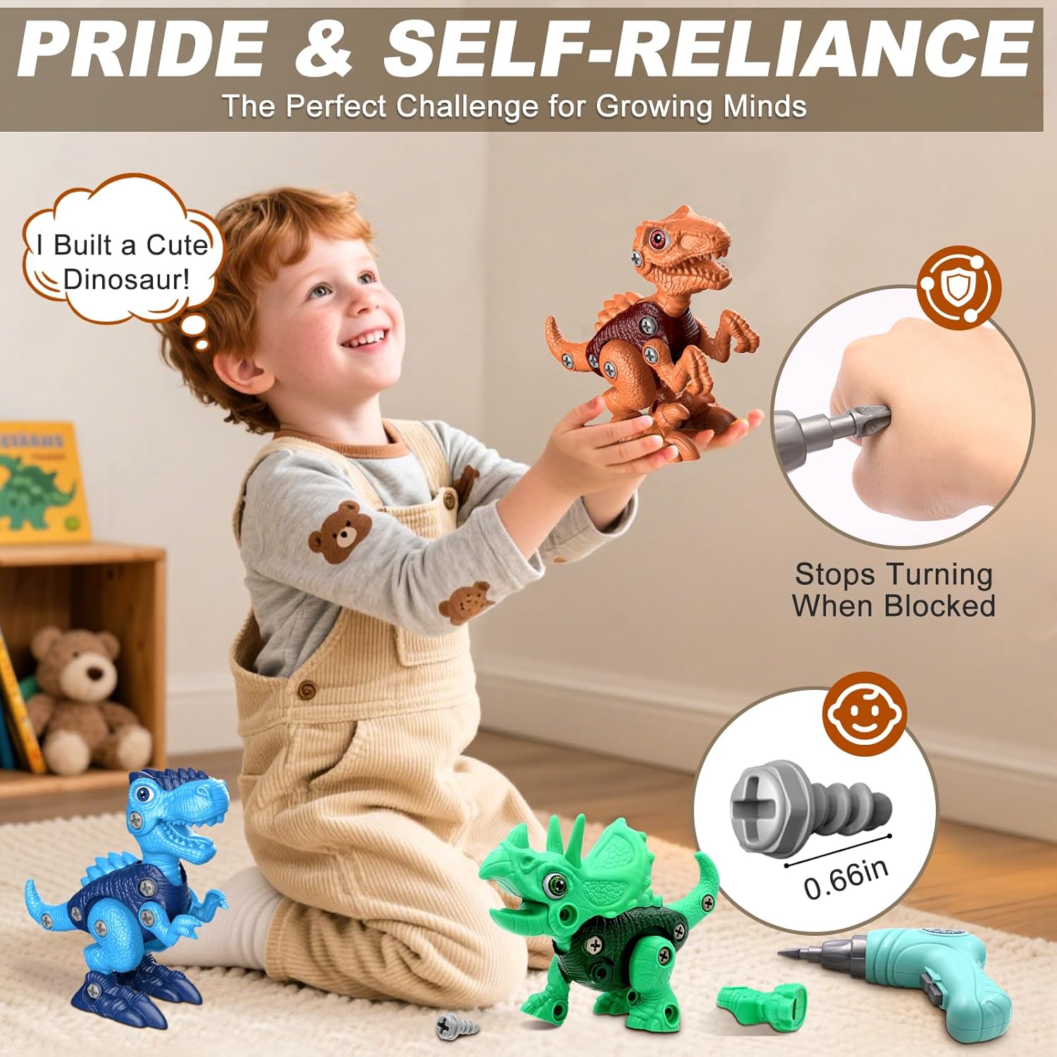 Detalle 2 de Laradola Dinosaur Toys Ages 3-8 🦖