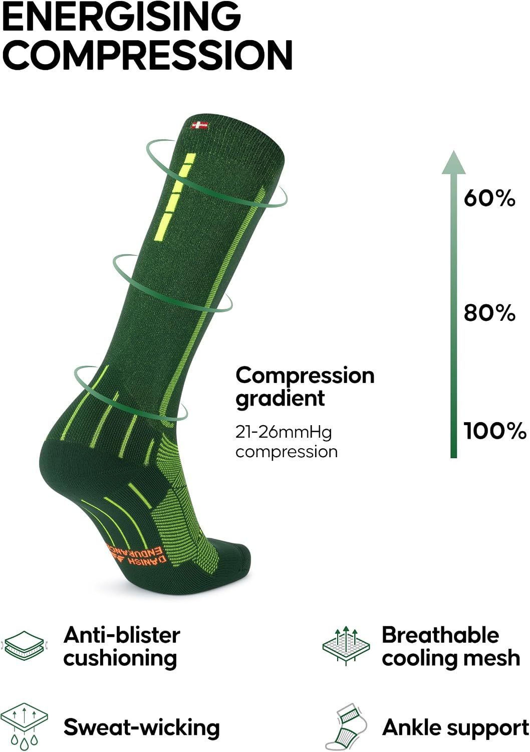 Detalle 2 de DANISH ENDURANCE compression socks 21-26 mmHg