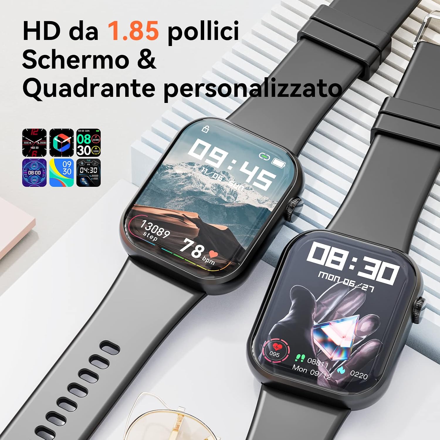 Thumbnail 2 de Hwagol Smartwatch Uomo Donna 1.85'': Chiamate Bluetooth, 140+ modalità sportive e monitoraggio salute