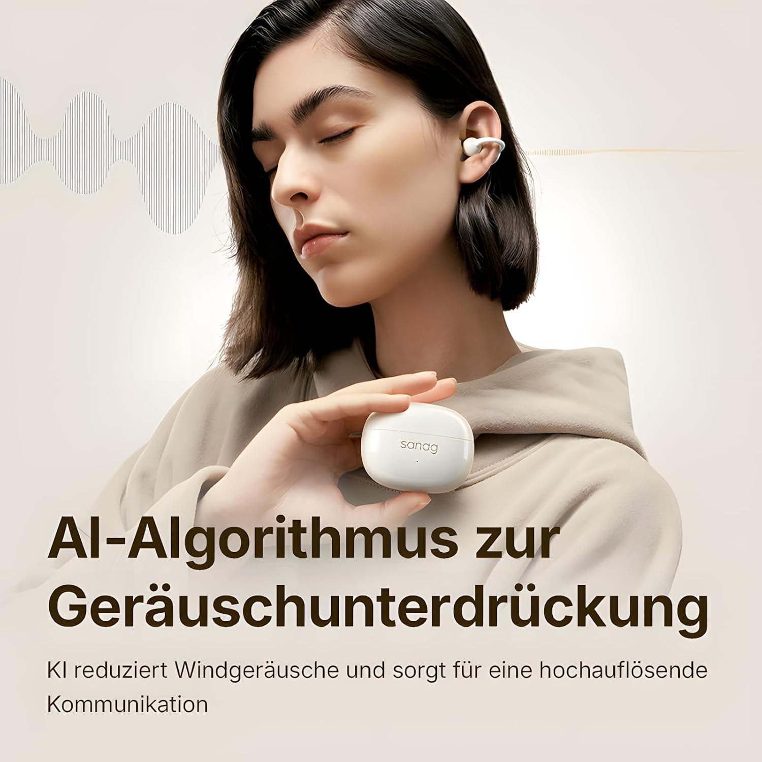 Thumbnail 4 de SANAG Z60S Open-Ear Clip-On Kopfhörer mit Bluetooth 5.4, IPX4 und bis zu 50 Stunden Laufzeit