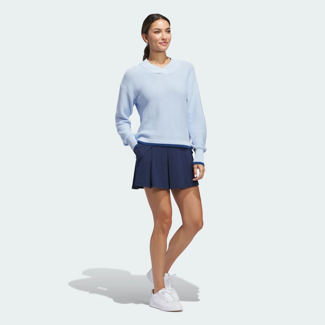 Detalle de Sudadera de punto Ultimate365 de Adidas: comodidad y versatilidad en azul