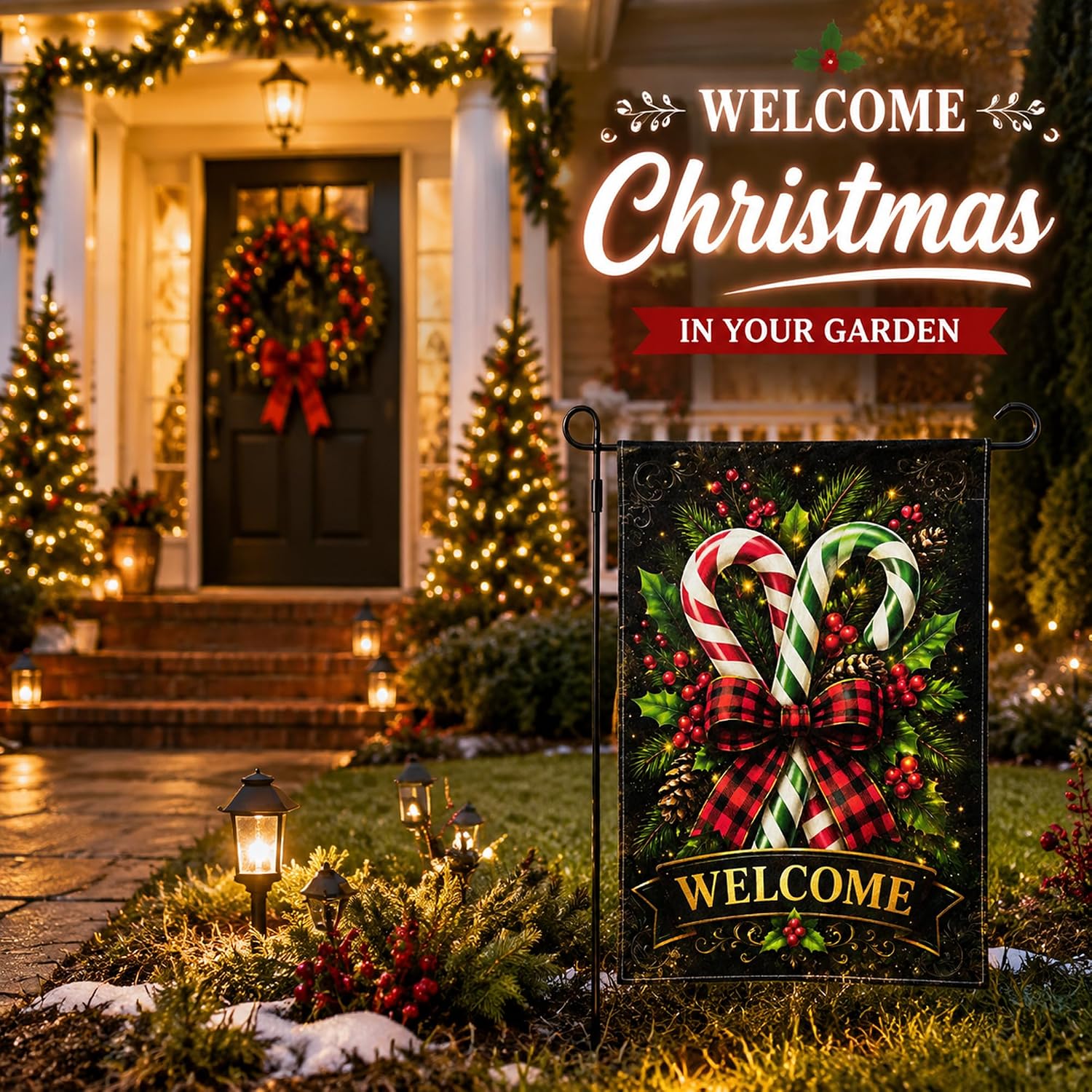 Detalle 2 de Christmas garden flag 12 x 18 inches