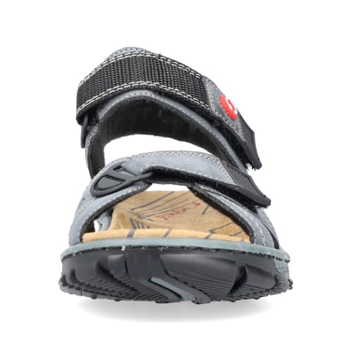 Thumbnail 6 de Rieker Damen Klassische Sandalen 68851 – Blau, Klettverschluss, Schmale Weite