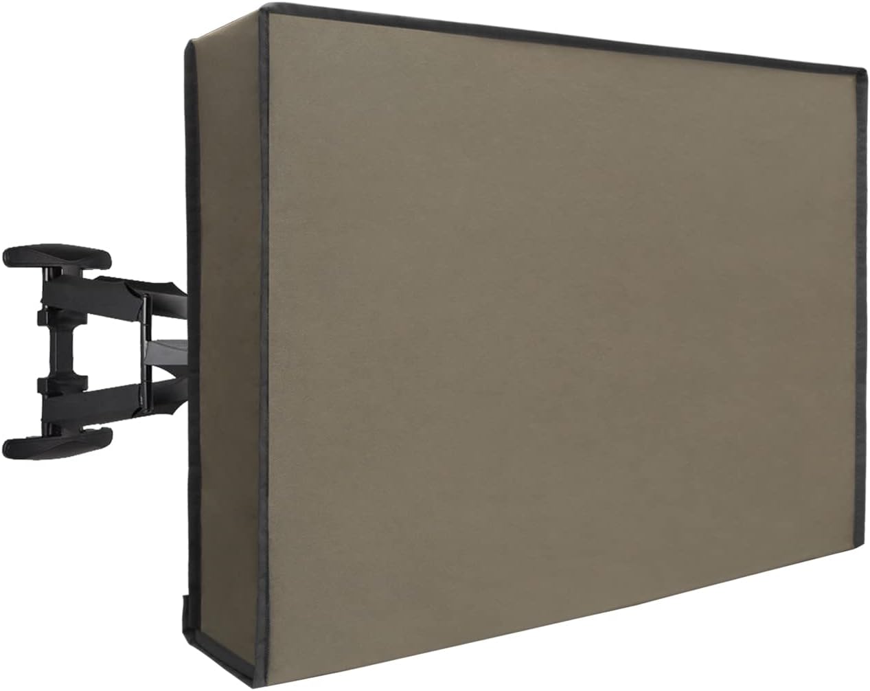 Detalle de Waterproof Outdoor TV Cover for 46-48 inch TVs with Bottom Seal and Remote Pocket – Camel