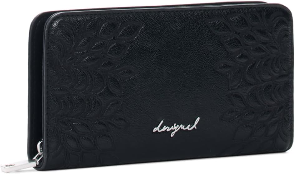 Detalle de Desigual Sierra Fiona Long Wallet Black: portafoglio otto progettato per l’ordine quotidiano