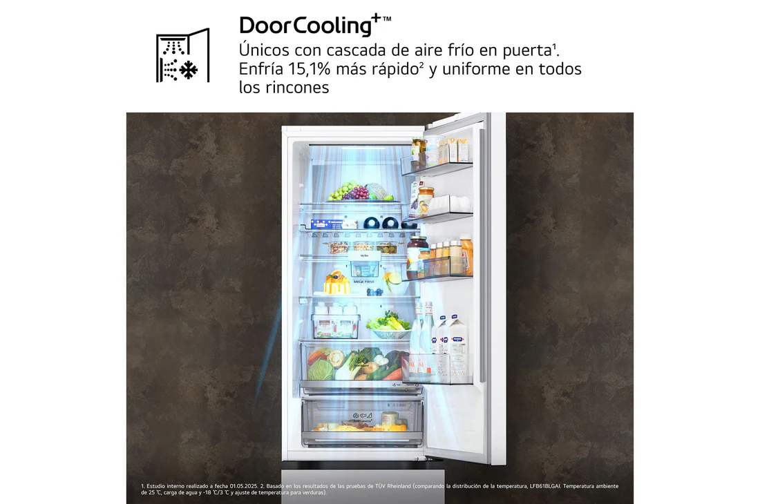 Detalle 2 de LG GBBS726CSW Frigorífico combi 375 l, 2,03 m