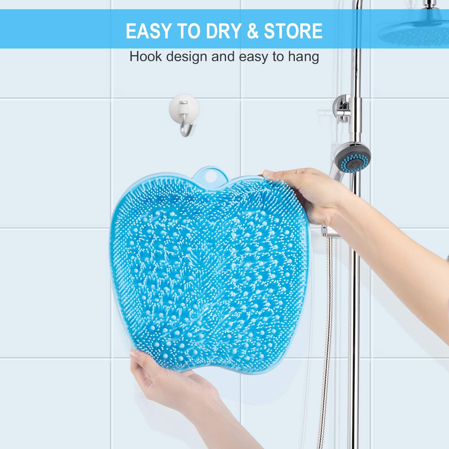 Thumbnail 6 de BESKAR FS-900 XL Shower Foot Scrubber Mat, Square with Non-Slip Suction Cups