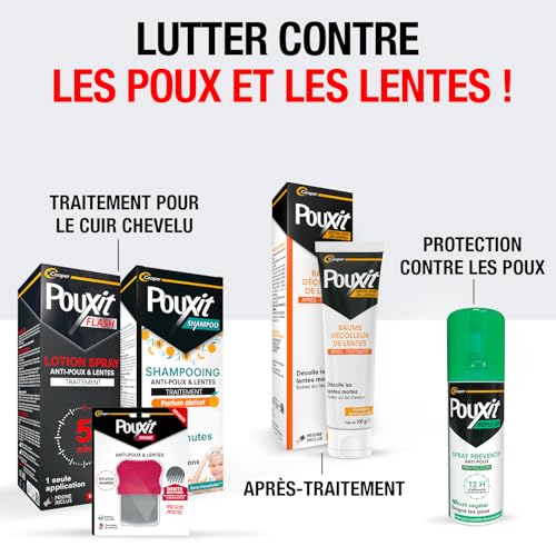 Detalle de Pouxit XF Lotion Anti-Poux et Lentes – Traitement en 15 minutes, dès 6 mois, 200 ml