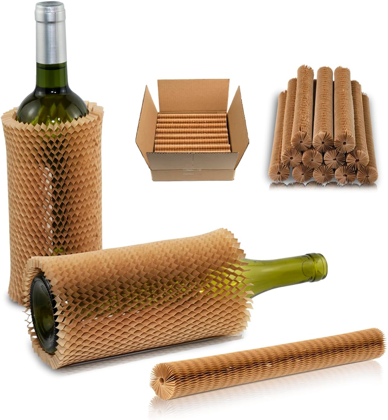 Detalle de SZSYumUnion bikakepappershylsor för flaskor, 22 cm, 12-pack
