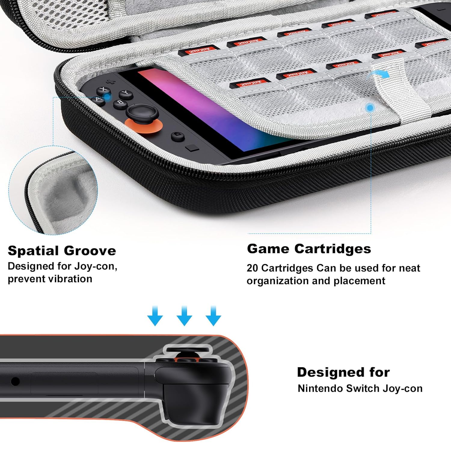 Detalle 2 de Lmcpa Tasche für Nintendo Switch 2 – Reisetasche mit 20 Slots