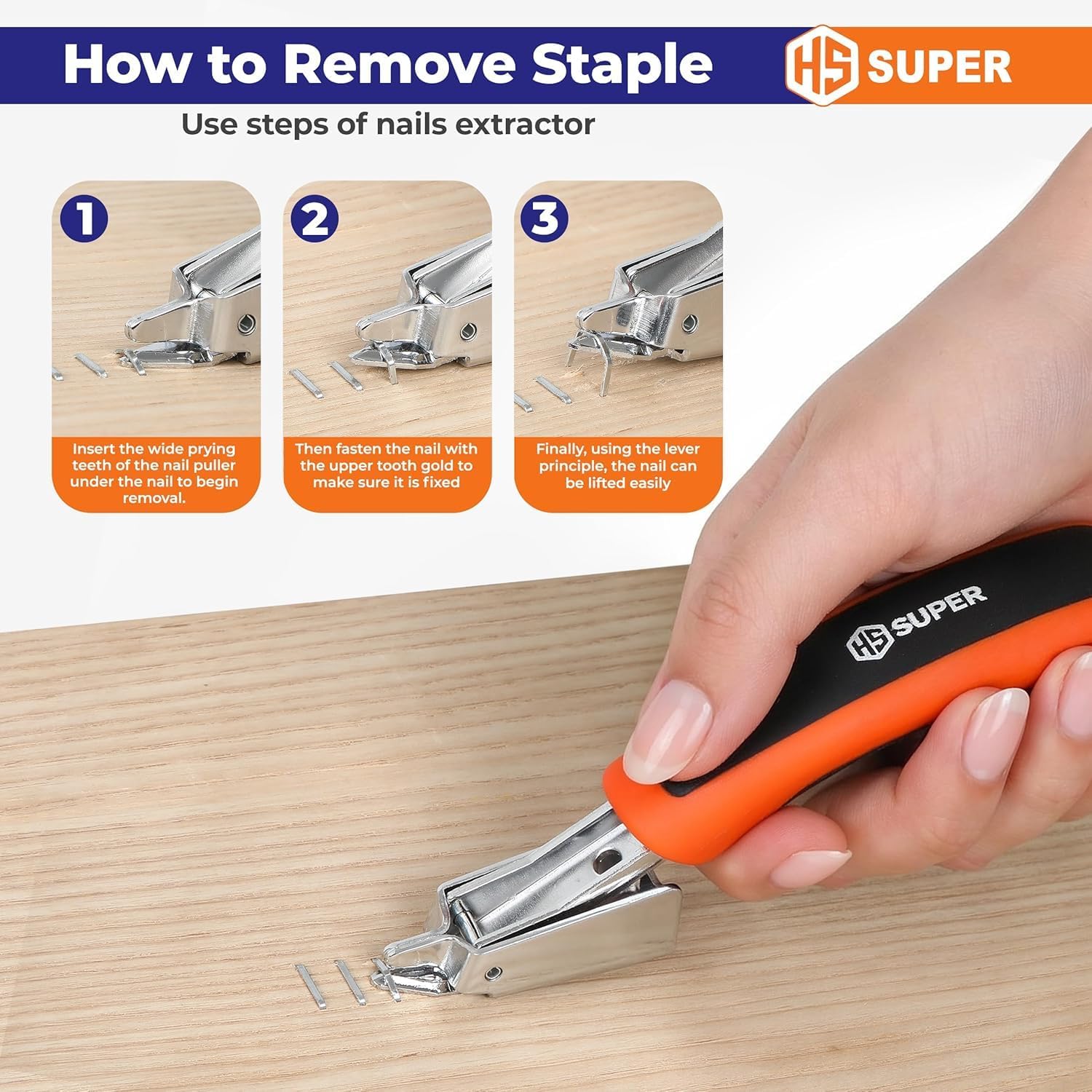 Detalle 2 de HS Super 3-in-1 Heavy Duty Staple Gun 3000
