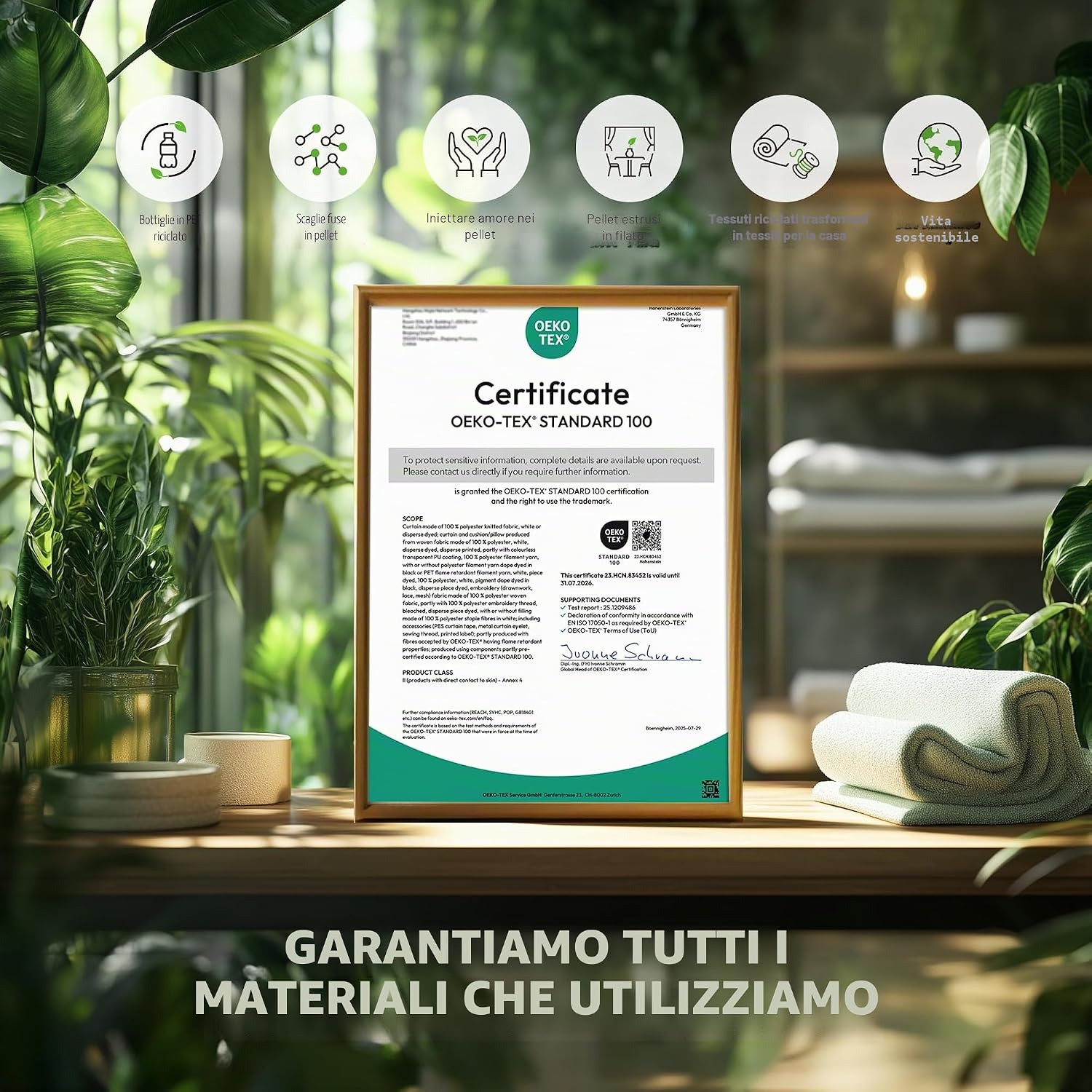 Detalle de Deconovo Tende Oscuranti Moderne 254x242 cm — 2-in-1, Attenuano Luce, Termiche e di Contro Rumore