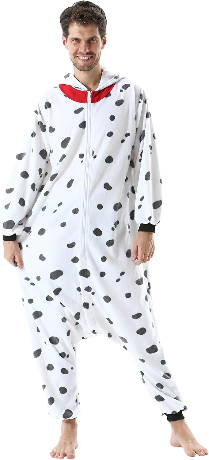 Detalle de DarkCom Adult Animal Onesie Pajamas, Polar Fleece Hooded Cosplay with Pockets