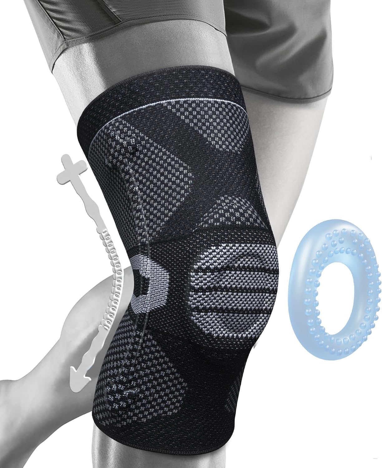 Detalle de NEENCA Professional Knee Brace with Patella Gel Pad and Side Stabilizers
