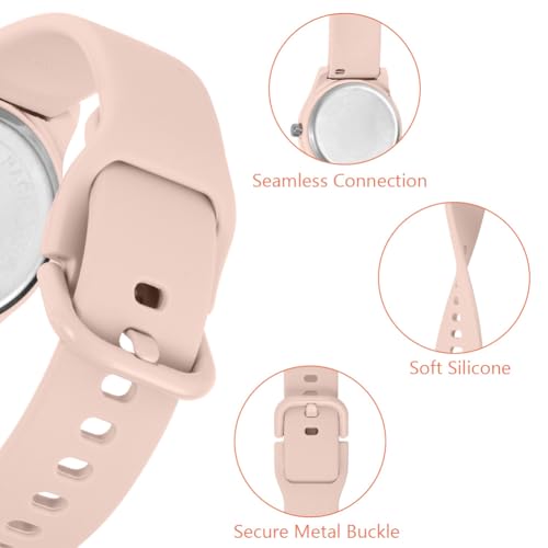 Detalle de OFFCUP Orologio da Donna 38 mm Rosa Chiaro – Cinturino in Silicone, Movimento Quarzo a Tre Lancette