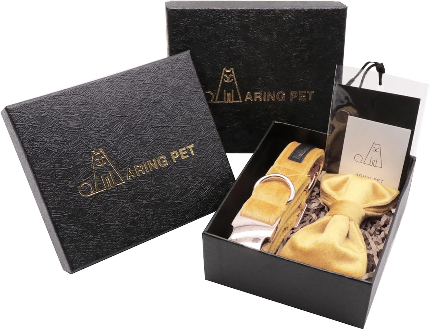 Thumbnail 2 de ARING PET Velvet Dog Collar-Bowtie set (soft velvet collar with bow) – collar size S