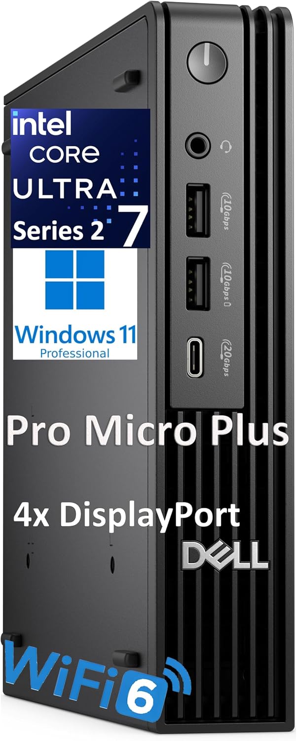 Detalle de Dell Pro Micro Plus Mini PC, Intel Core Ultra 7 265