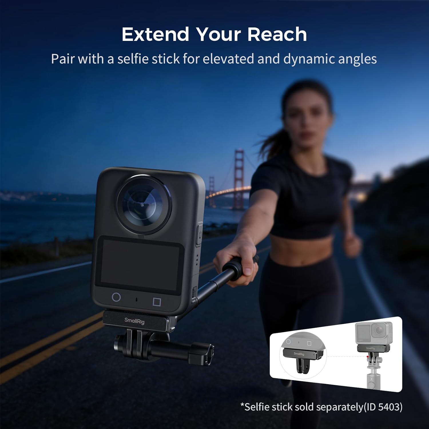 Detalle de SmallRig Supporto Adattatore per DJI Osmo 360 / Action 5 Pro / 4/3 – Modello 5813