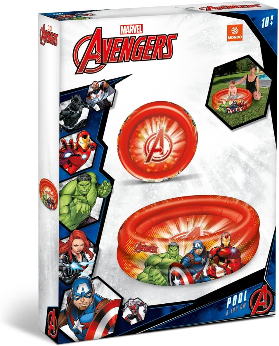 Detalle 2 de Mondo Toys Avengers 2 Rings Pool - Piscina gonfiabile per bambini, diametro 100 cm