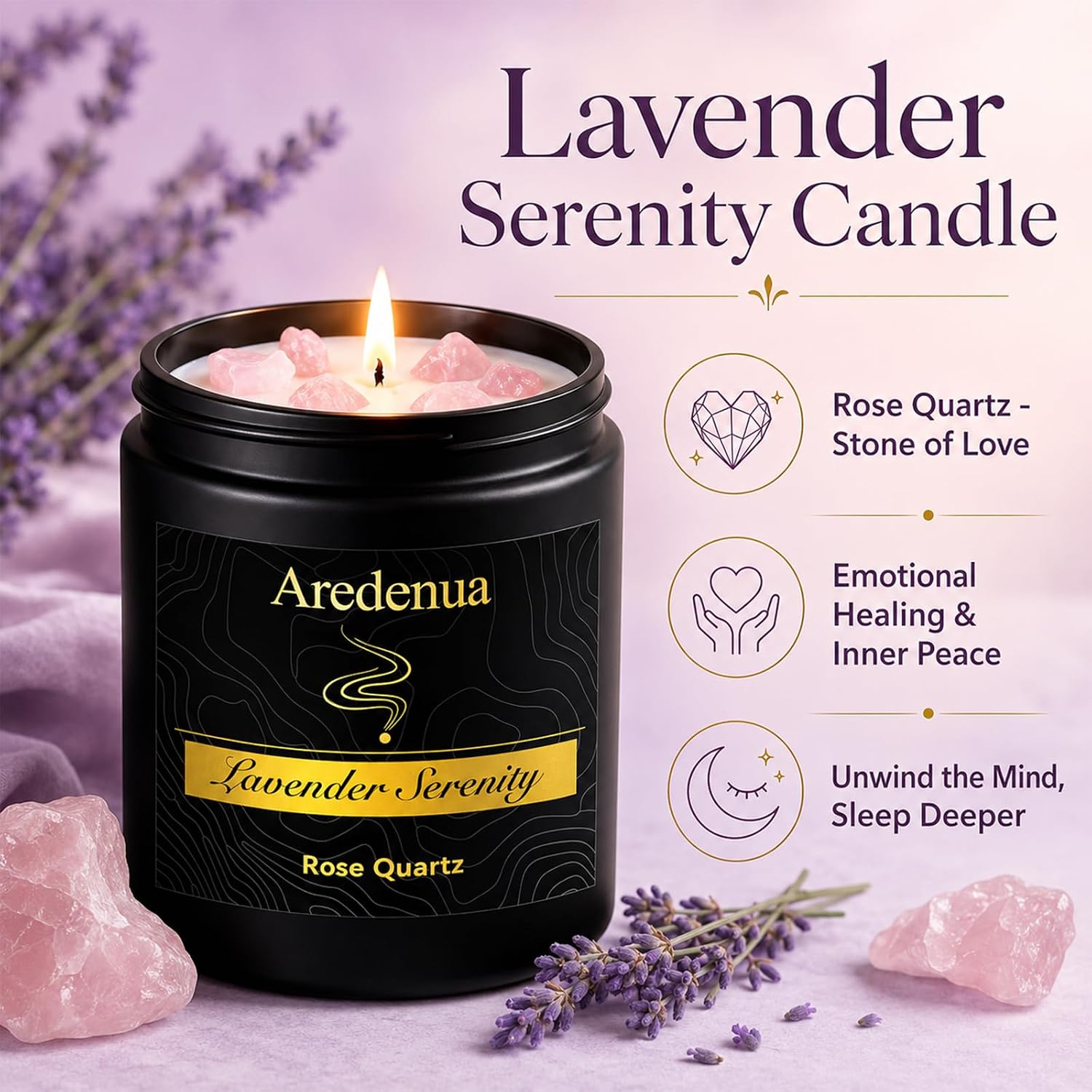 Detalle de Lavender Soy Candle, 7 oz
